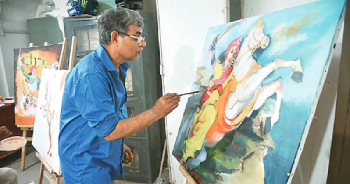 Painting workshop at State Lalit Kala Akademi